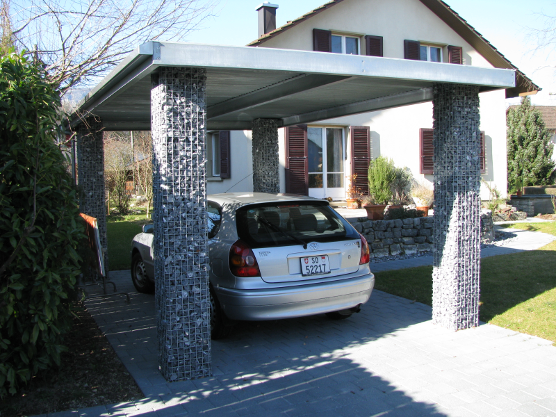 Carport mit Deco-Steinauer